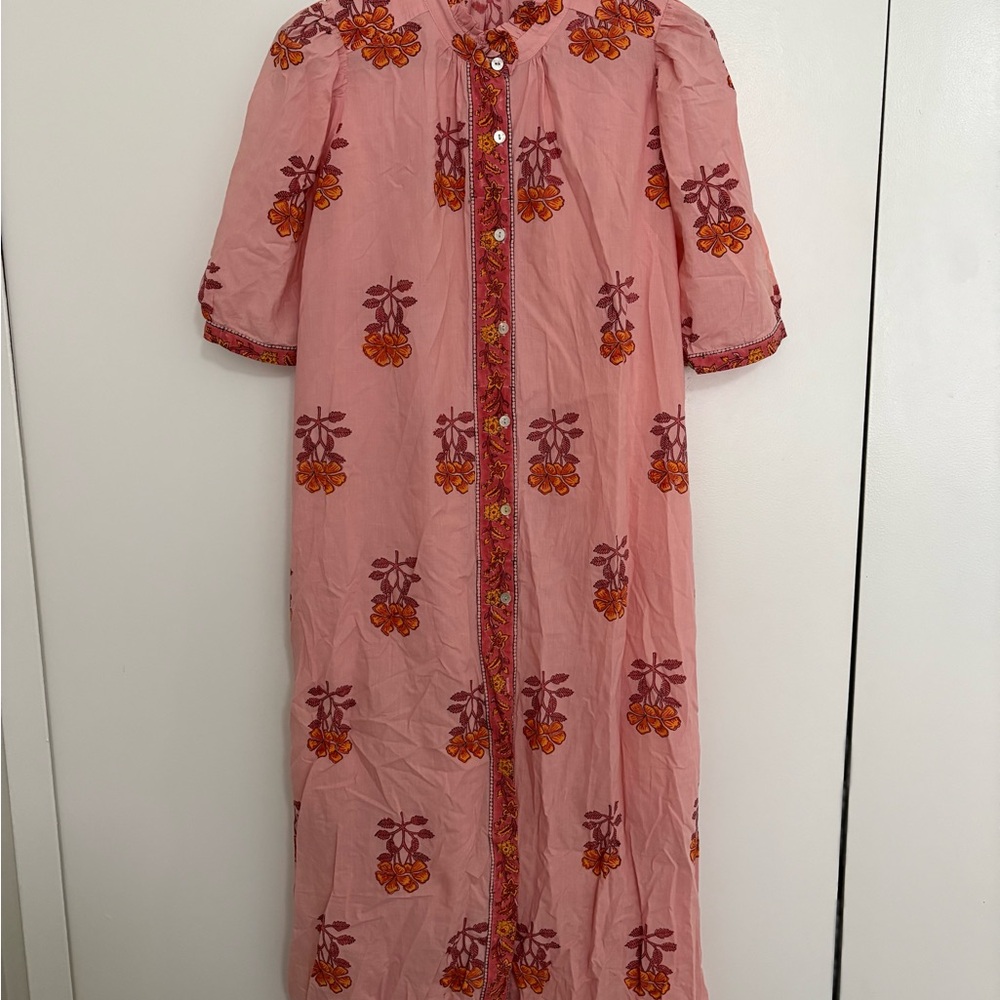 Alix Of Bohemia Pink and Orange Floral Long Sleeve Dress